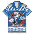 Angry Santa Bulldog Personalized Family Matching Mermaid Dress and Hawaiian Shirt Christmas Rugby League Spirit - Aussie Hoodie