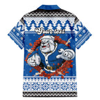 Angry Santa Bulldog Personalized Family Matching Mermaid Dress and Hawaiian Shirt Christmas Rugby League Spirit - Aussie Hoodie