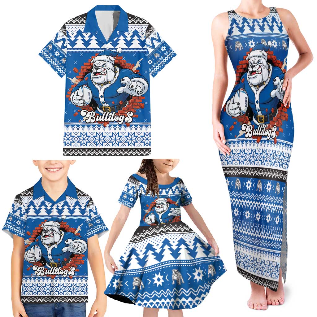 Angry Santa Bulldog Personalized Family Matching Tank Maxi Dress and Hawaiian Shirt Christmas Rugby League Spirit - Aussie Hoodie