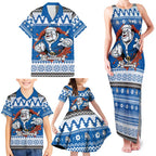 Angry Santa Bulldog Personalized Family Matching Tank Maxi Dress and Hawaiian Shirt Christmas Rugby League Spirit - Aussie Hoodie