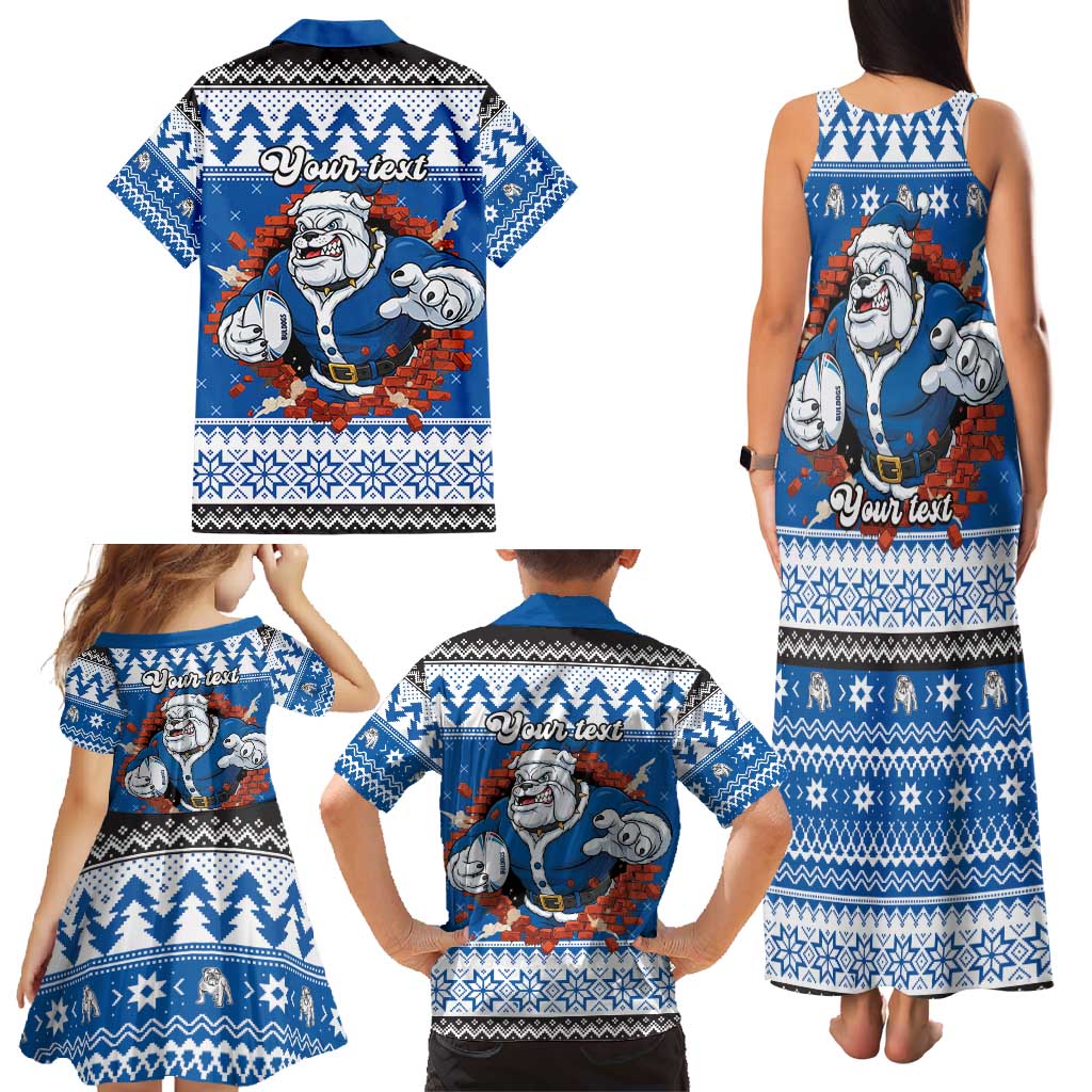 Angry Santa Bulldog Personalized Family Matching Tank Maxi Dress and Hawaiian Shirt Christmas Rugby League Spirit - Aussie Hoodie