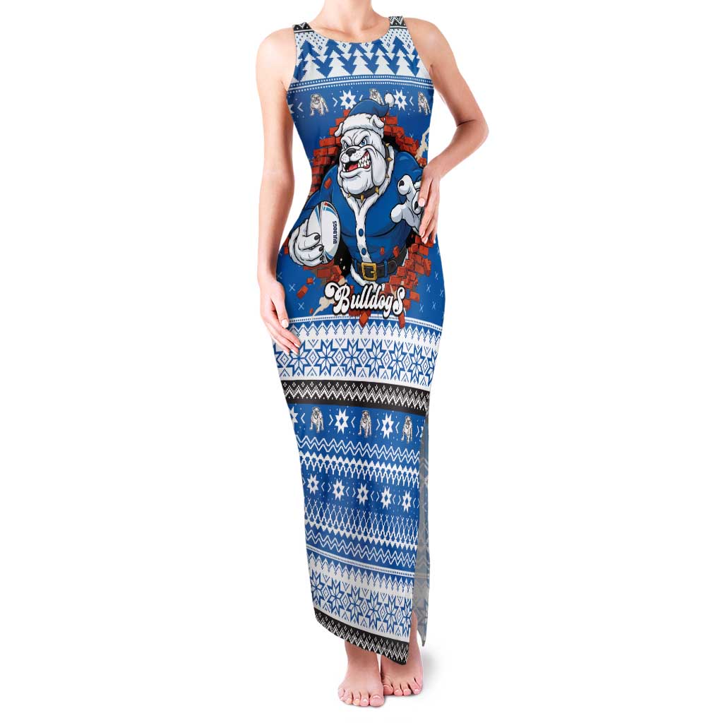 Angry Santa Bulldog Personalized Family Matching Tank Maxi Dress and Hawaiian Shirt Christmas Rugby League Spirit - Aussie Hoodie