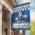 Angry Santa Bulldog Personalized Garden Flag Christmas Rugby League Spirit - Aussie Hoodie