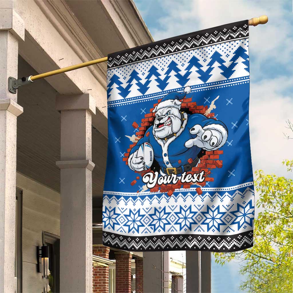 Angry Santa Bulldog Personalized Garden Flag Christmas Rugby League Spirit - Aussie Hoodie