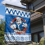 Angry Santa Bulldog Personalized Garden Flag Christmas Rugby League Spirit - Aussie Hoodie