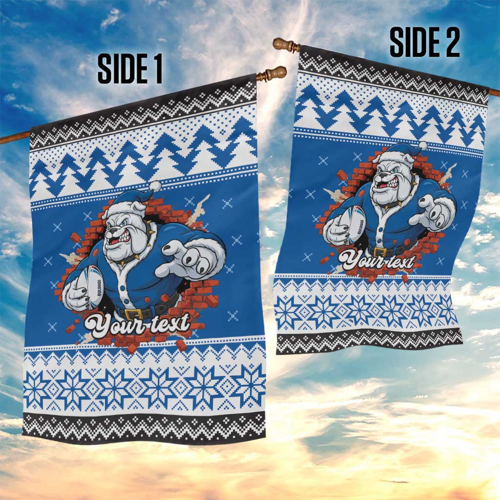 Angry Santa Bulldog Personalized Garden Flag Christmas Rugby League Spirit - Aussie Hoodie