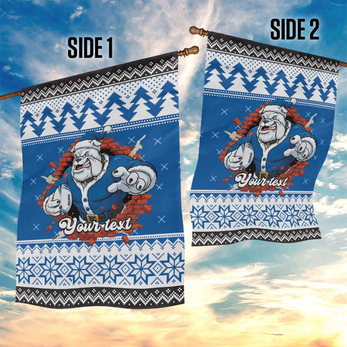 Angry Santa Bulldog Personalized Garden Flag Christmas Rugby League Spirit - Aussie Hoodie