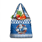 Angry Santa Bulldog Personalized Grocery Bag Christmas Rugby League Spirit - Aussie Hoodie