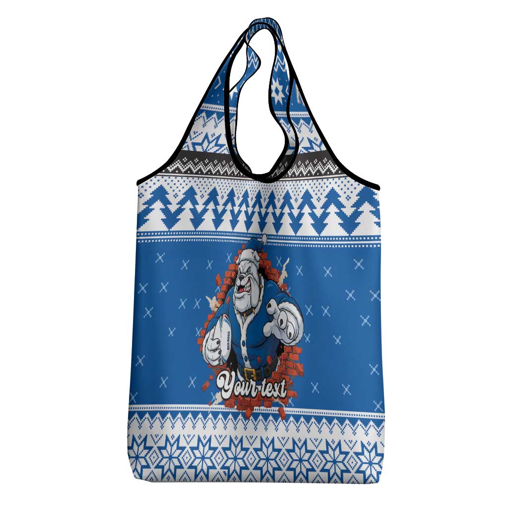 Angry Santa Bulldog Personalized Grocery Bag Christmas Rugby League Spirit - Aussie Hoodie