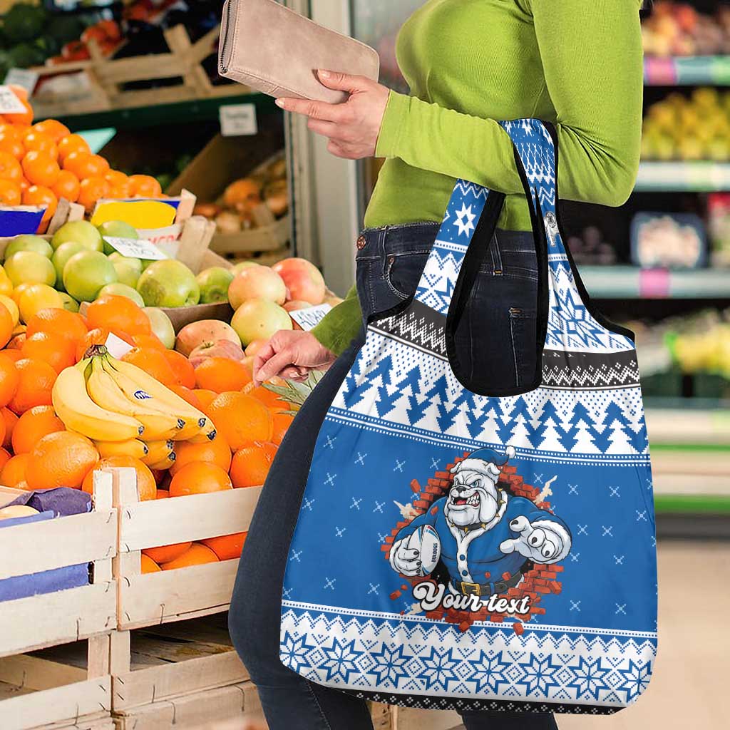 Angry Santa Bulldog Personalized Grocery Bag Christmas Rugby League Spirit - Aussie Hoodie