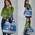 Angry Santa Bulldog Personalized Grocery Bag Christmas Rugby League Spirit - Aussie Hoodie