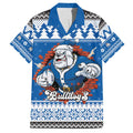 Angry Santa Bulldog Personalized Hawaiian Shirt Christmas Rugby League Spirit - Aussie Hoodie