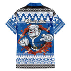 Angry Santa Bulldog Personalized Hawaiian Shirt Christmas Rugby League Spirit - Aussie Hoodie