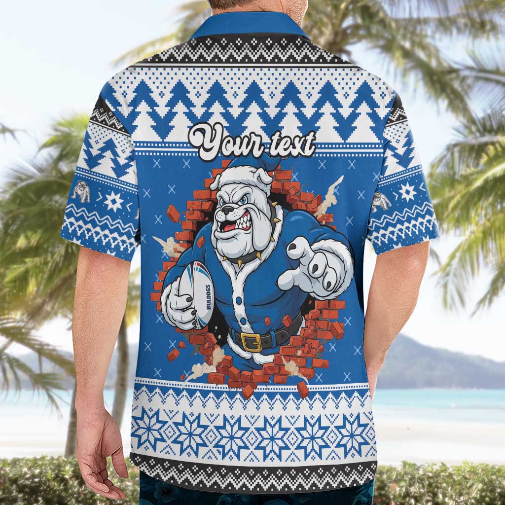 Angry Santa Bulldog Personalized Hawaiian Shirt Christmas Rugby League Spirit - Aussie Hoodie