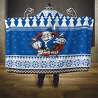 Angry Santa Bulldog Personalized Hooded Blanket Christmas Rugby League Spirit - Aussie Hoodie