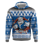Angry Santa Bulldog Personalized Hoodie Christmas Rugby League Spirit - Aussie Hoodie
