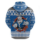 Angry Santa Bulldog Personalized Hoodie Christmas Rugby League Spirit - Aussie Hoodie