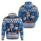 Angry Santa Bulldog Personalized Hoodie Christmas Rugby League Spirit - Aussie Hoodie