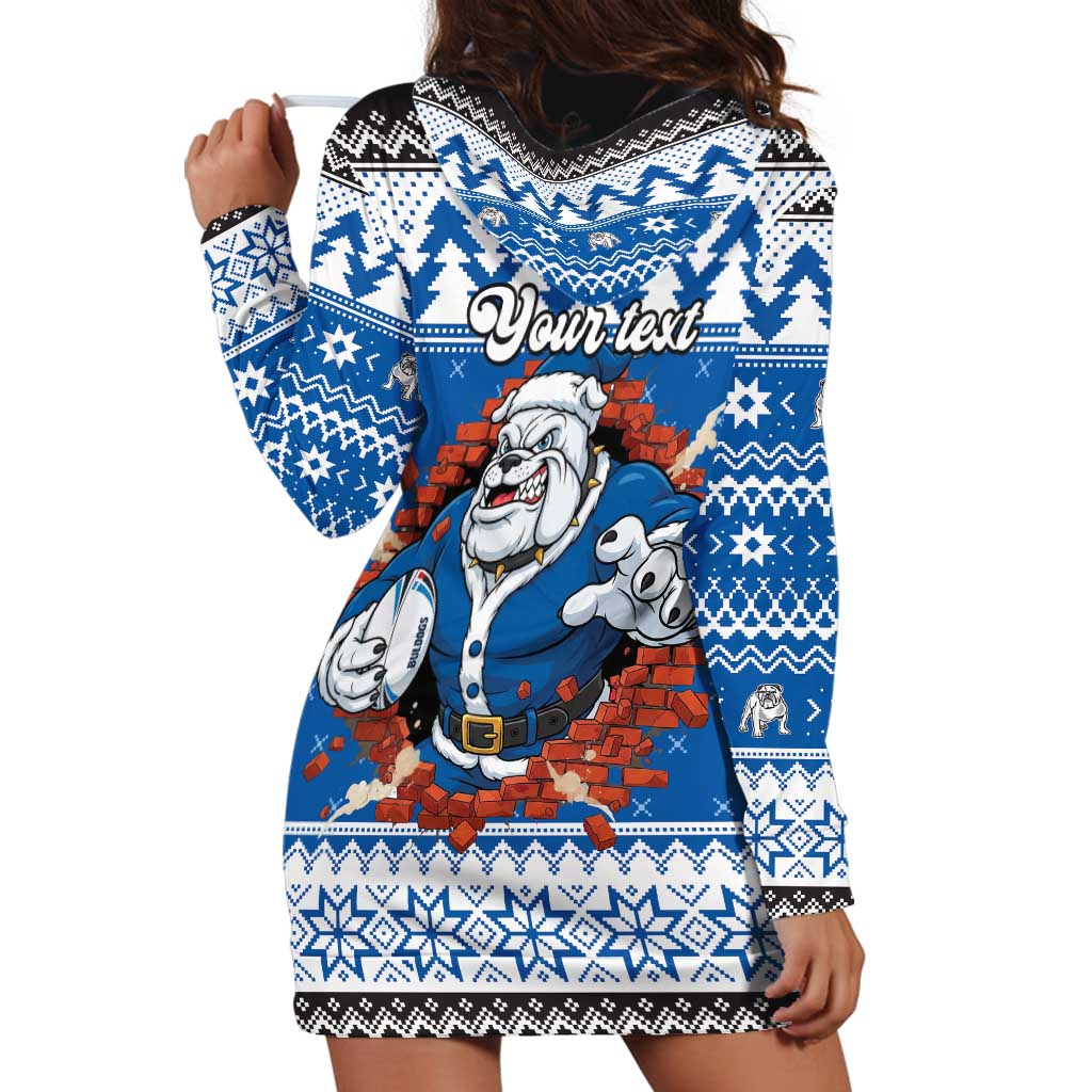 Angry Santa Bulldog Personalized Hoodie Dress Christmas Rugby League Spirit - Aussie Hoodie