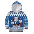 Angry Santa Bulldog Personalized Kid Hoodie Christmas Rugby League Spirit - Aussie Hoodie
