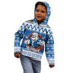 Angry Santa Bulldog Personalized Kid Hoodie Christmas Rugby League Spirit - Aussie Hoodie