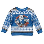 Angry Santa Bulldog Personalized Kid Ugly Christmas Sweater Christmas Rugby League Spirit - Aussie Hoodie