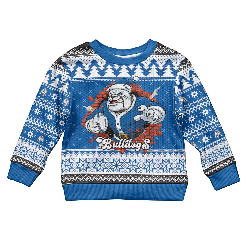 Angry Santa Bulldog Personalized Kid Ugly Christmas Sweater Christmas Rugby League Spirit - Aussie Hoodie