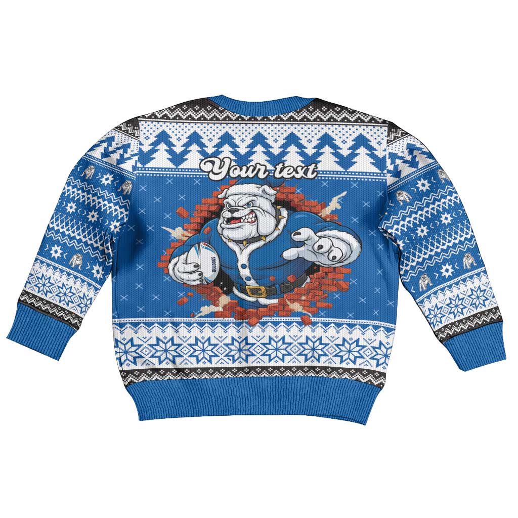 Angry Santa Bulldog Personalized Kid Ugly Christmas Sweater Christmas Rugby League Spirit - Aussie Hoodie