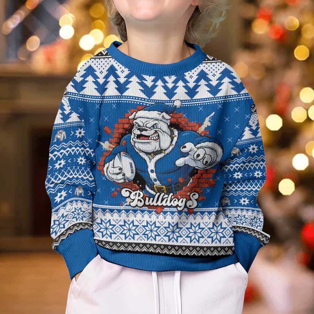 Angry Santa Bulldog Personalized Kid Ugly Christmas Sweater Christmas Rugby League Spirit - Aussie Hoodie