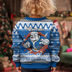 Angry Santa Bulldog Personalized Kid Ugly Christmas Sweater Christmas Rugby League Spirit - Aussie Hoodie