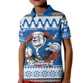 Angry Santa Bulldog Personalized Kid Polo Shirt Christmas Rugby League Spirit - Aussie Hoodie