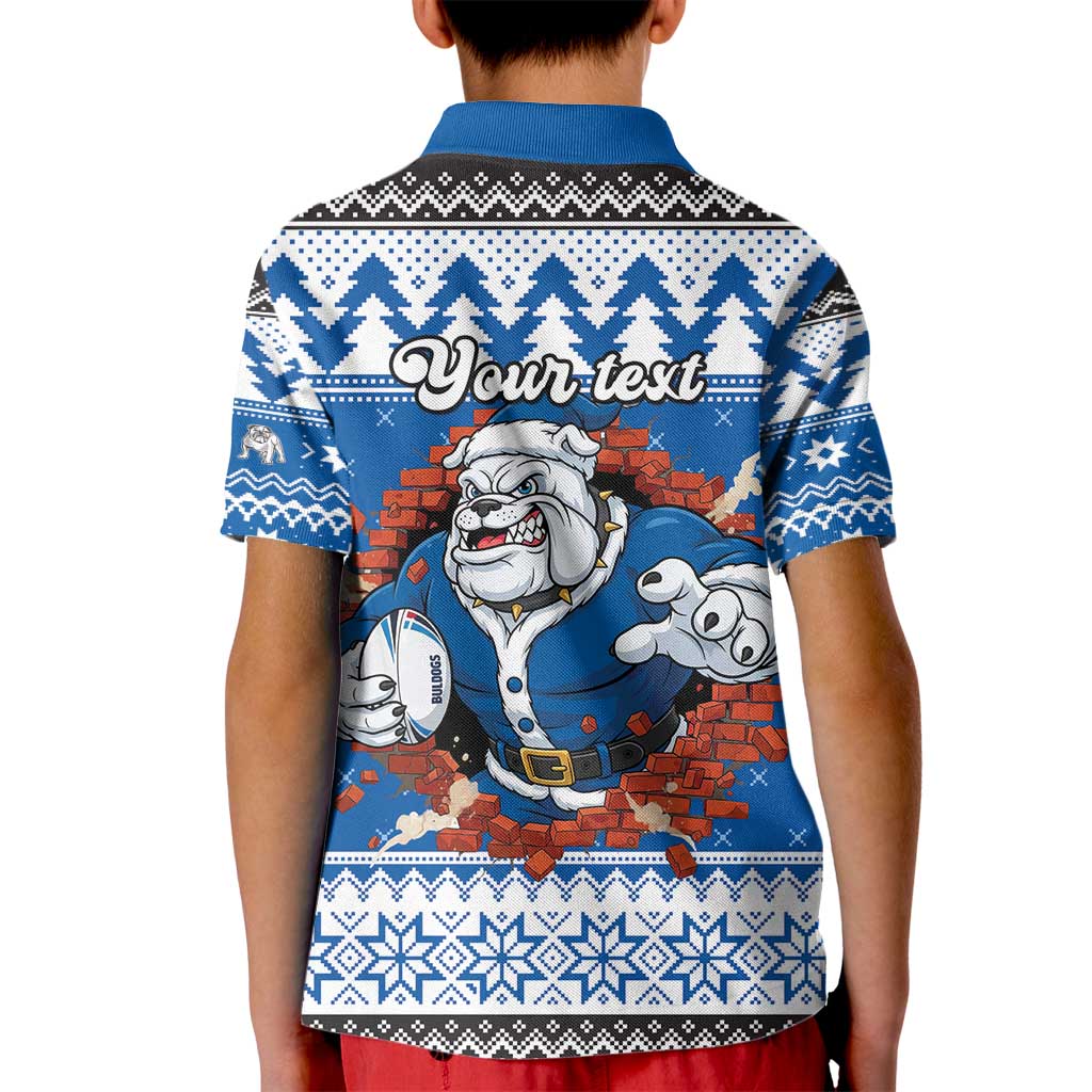 Angry Santa Bulldog Personalized Kid Polo Shirt Christmas Rugby League Spirit - Aussie Hoodie