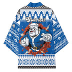 Angry Santa Bulldog Personalized Kimono Christmas Rugby League Spirit - Aussie Hoodie