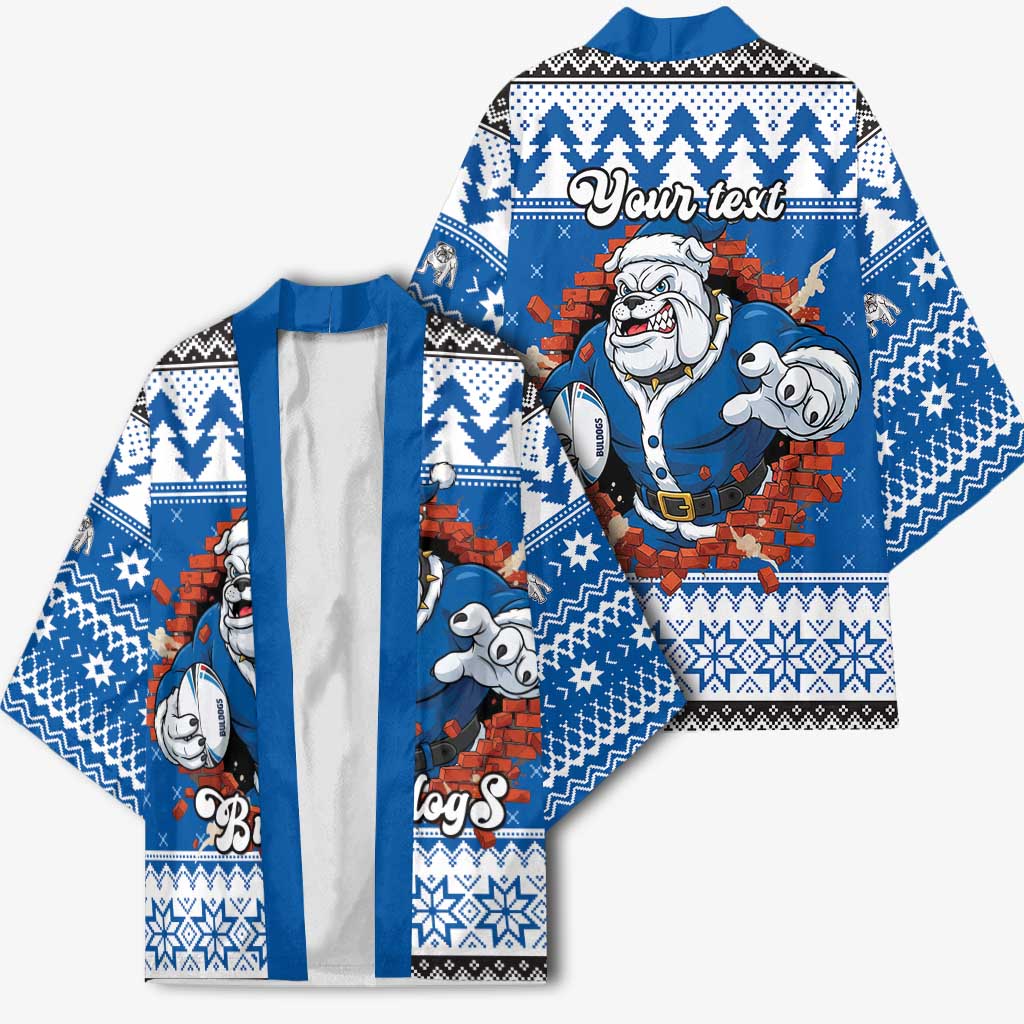 Angry Santa Bulldog Personalized Kimono Christmas Rugby League Spirit - Aussie Hoodie