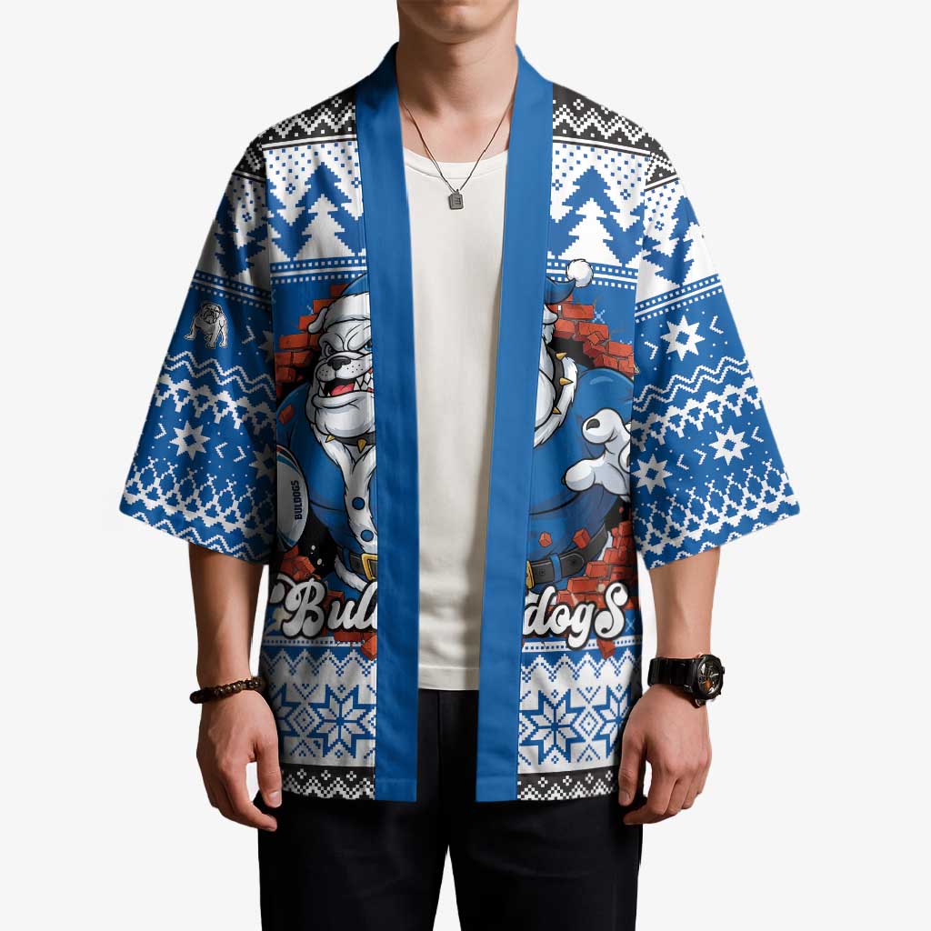 Angry Santa Bulldog Personalized Kimono Christmas Rugby League Spirit - Aussie Hoodie