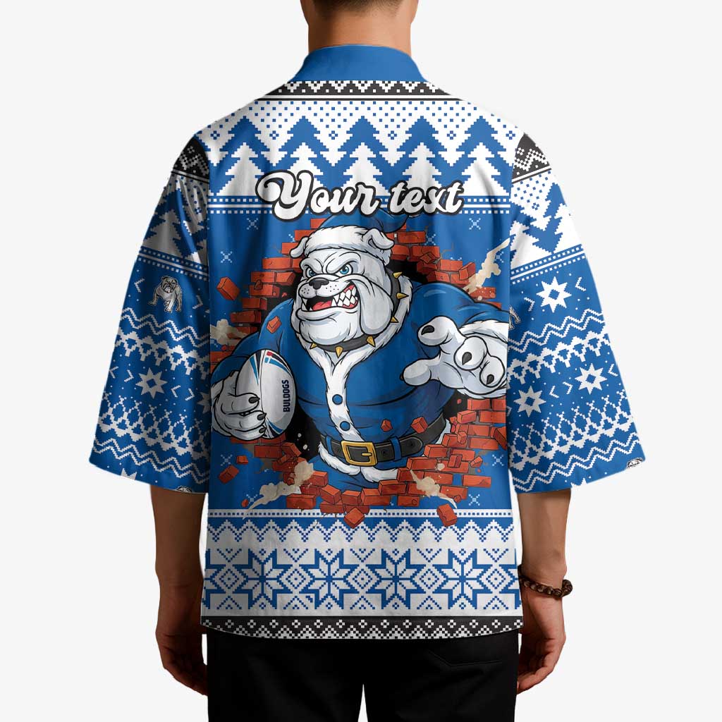 Angry Santa Bulldog Personalized Kimono Christmas Rugby League Spirit - Aussie Hoodie