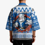 Angry Santa Bulldog Personalized Kimono Christmas Rugby League Spirit - Aussie Hoodie
