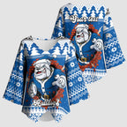 Angry Santa Bulldog Personalized Kimono Sleeve Blouse Christmas Rugby League Spirit - Aussie Hoodie