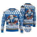 Angry Santa Bulldog Personalized Ugly Christmas Sweater Christmas Rugby League Spirit - Aussie Hoodie