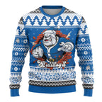Angry Santa Bulldog Personalized Ugly Christmas Sweater Christmas Rugby League Spirit - Aussie Hoodie