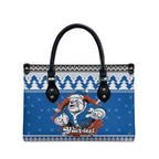 Angry Santa Bulldog Personalized Leather Bag Christmas Rugby League Spirit - Aussie Hoodie