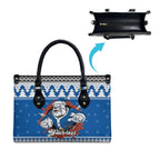 Angry Santa Bulldog Personalized Leather Bag Christmas Rugby League Spirit - Aussie Hoodie