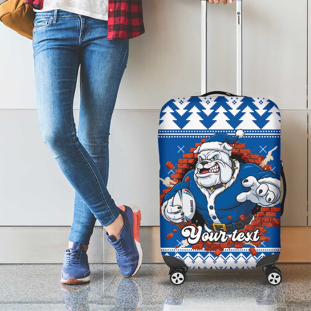 Angry Santa Bulldog Personalized Luggage Cover Christmas Rugby League Spirit - Aussie Hoodie