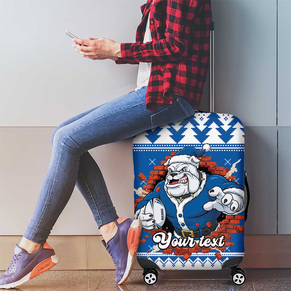 Angry Santa Bulldog Personalized Luggage Cover Christmas Rugby League Spirit - Aussie Hoodie