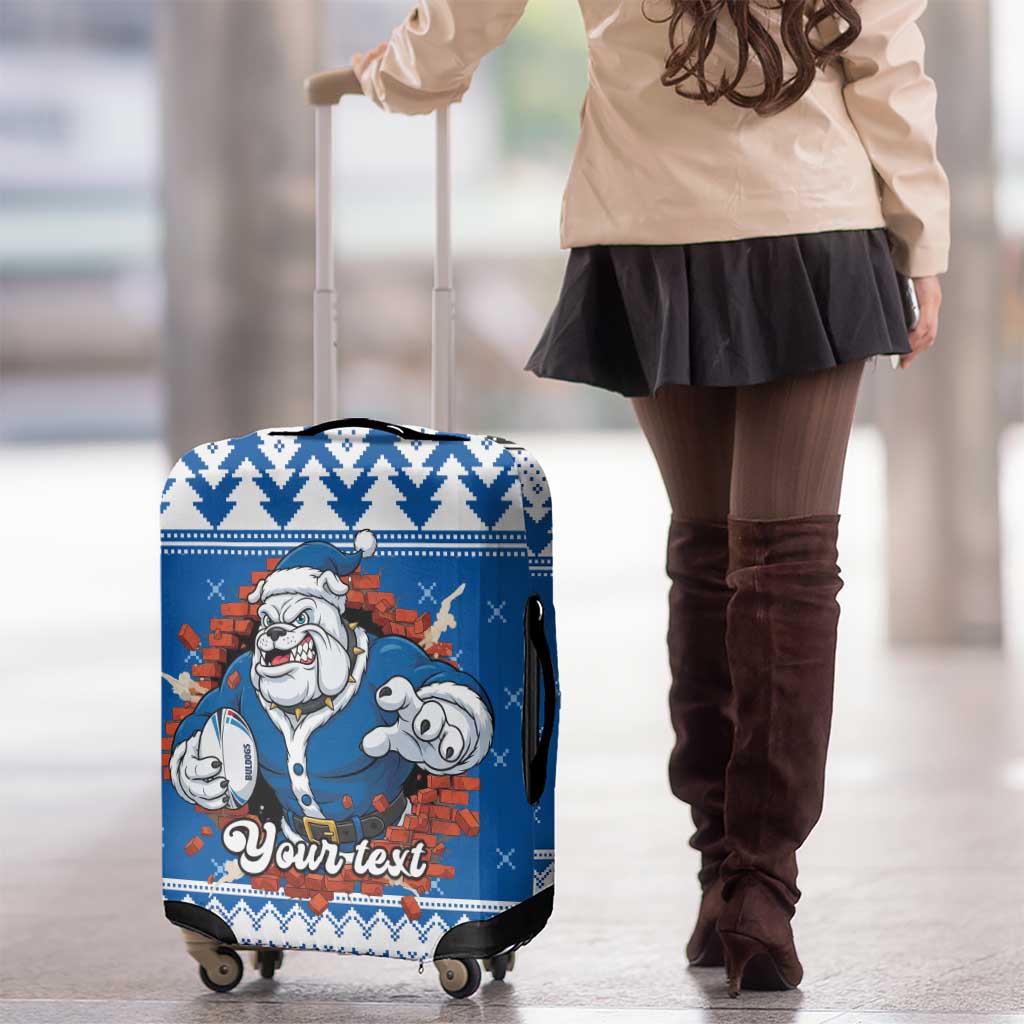 Angry Santa Bulldog Personalized Luggage Cover Christmas Rugby League Spirit - Aussie Hoodie