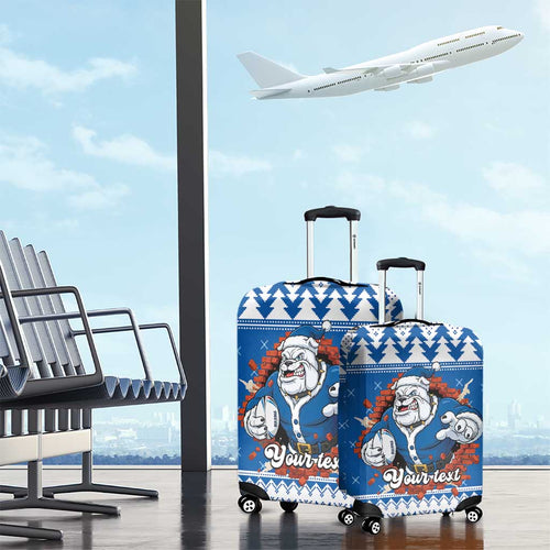 Angry Santa Bulldog Personalized Luggage Cover Christmas Rugby League Spirit - Aussie Hoodie