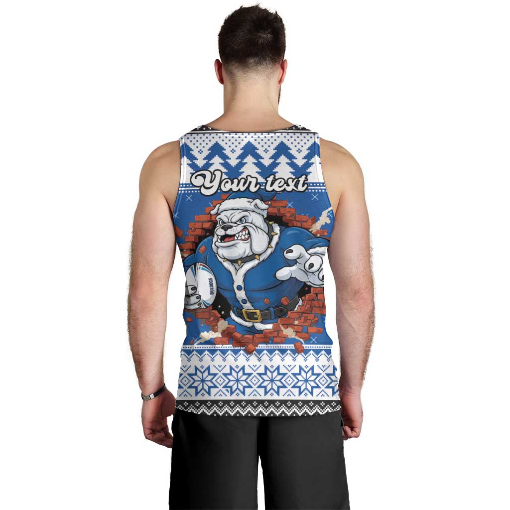 Angry Santa Bulldog Personalized Men Tank Top Christmas Rugby League Spirit - Aussie Hoodie