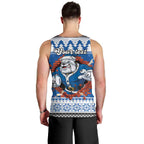 Angry Santa Bulldog Personalized Men Tank Top Christmas Rugby League Spirit - Aussie Hoodie