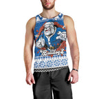Angry Santa Bulldog Personalized Men Tank Top Christmas Rugby League Spirit - Aussie Hoodie
