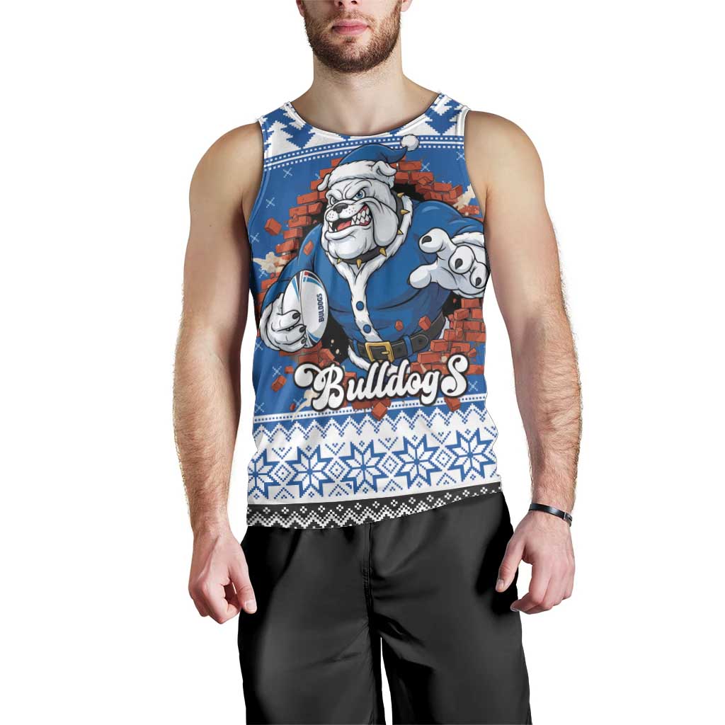 Angry Santa Bulldog Personalized Men Tank Top Christmas Rugby League Spirit - Aussie Hoodie